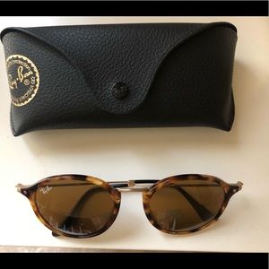 Ray Ban round sunglasses with tortoise frames